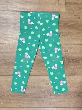 ⭐ 5/$20⭐️ The Children's Place Shamrock Rainbow Leggings 3T